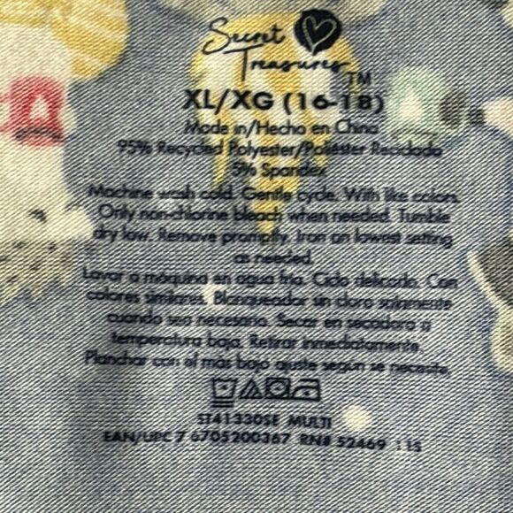 Secret Treasures winter fun print on blue soft pajama top XL - Picture 11 of 11